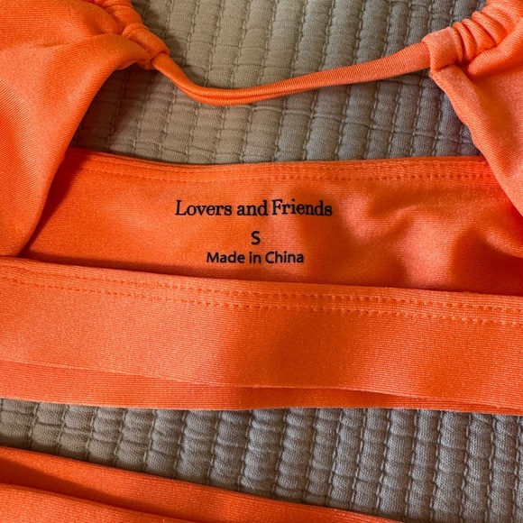 Lovers and Friends Orange Halter Bikini Set - Picture 3 of 6
